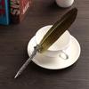 1 Set New Luxury Feather Pen 5 Nib Vintage Quill English Calligraphy Signature Pen European Gift Box Scuba Dive Writing Tools