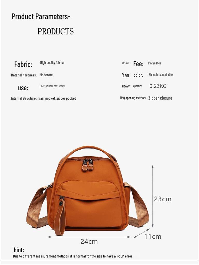 Vielseitige leichte Oxford-Stoff Damen Umhänge- und Schultertasche