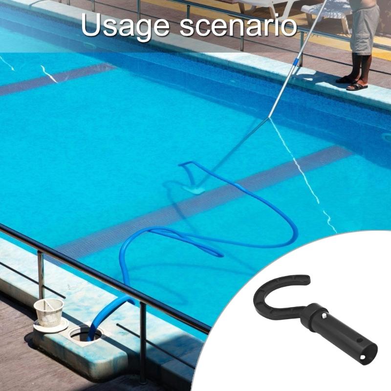 Telescoping Hook Attachment For Automatic Swimming Pool Cleaners Adjustable Length Durability ABS Plastic Design 1 Pair