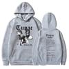 Felpa con Cappuccio Tupac Shakur Uomo Donna Stampa Grafica All Eyez on Me Felpa con Cappuccio Hip Hop Rapper Ritratto Pullover Streetwear Felpa Casual per Fan Regalo