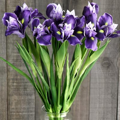 1 Stück, fühlt sich echt an, hochwertig, simulierte PU-Irisblume, Heimdekoration, Raumdekoration, Urlaubsdekoration, Partydekoration