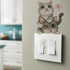 Cute Cartoon Cat Self-Adhesive Switch Stickers, Decor for Bedroom Living Room Kitchen Home Decoration
