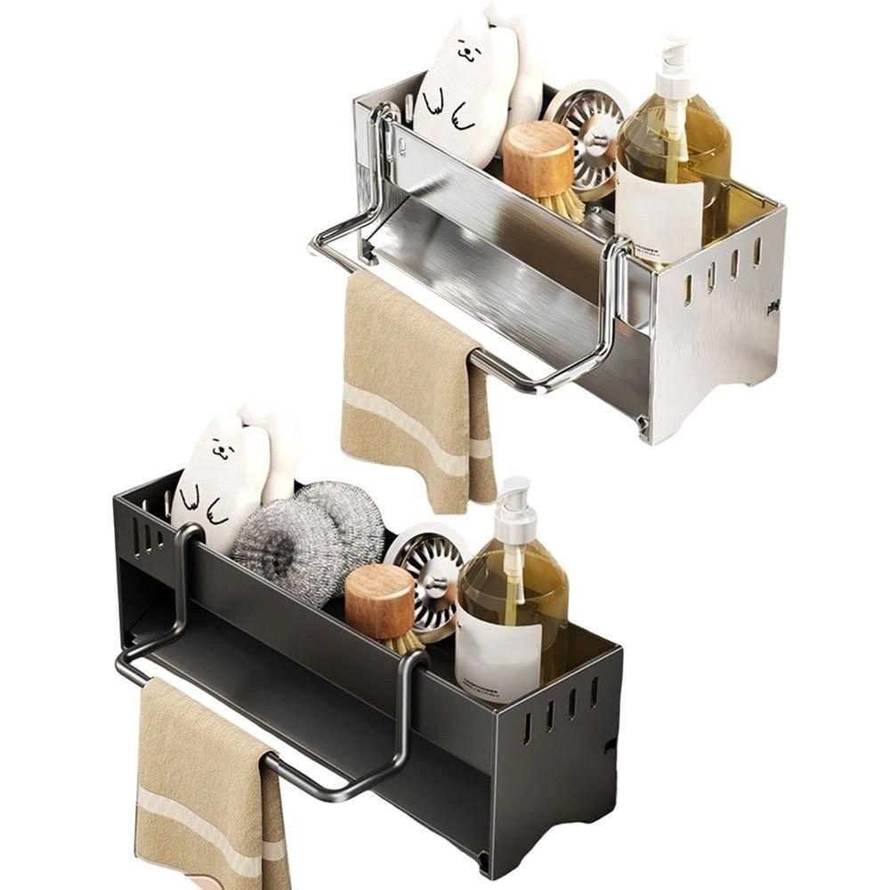 Detachable Kitchen Sink Rack Quick Dry Dishcloth Organizer Sponge Drainer Shelf  Bathroom Use