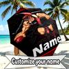 Custom Name Personalized Essendon Football Print Umbrella, Auto Open Close, 8‑Rib Sturdy Frame, Commute Camping Hiking Use, Birthday Gift