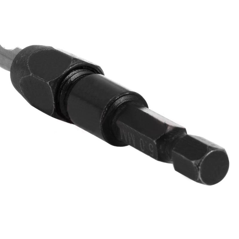 5pcs 1/4" Hex Shank Wood HSS Drill Bit Set Quick Change Tool 2/3.2/4/5/6mm