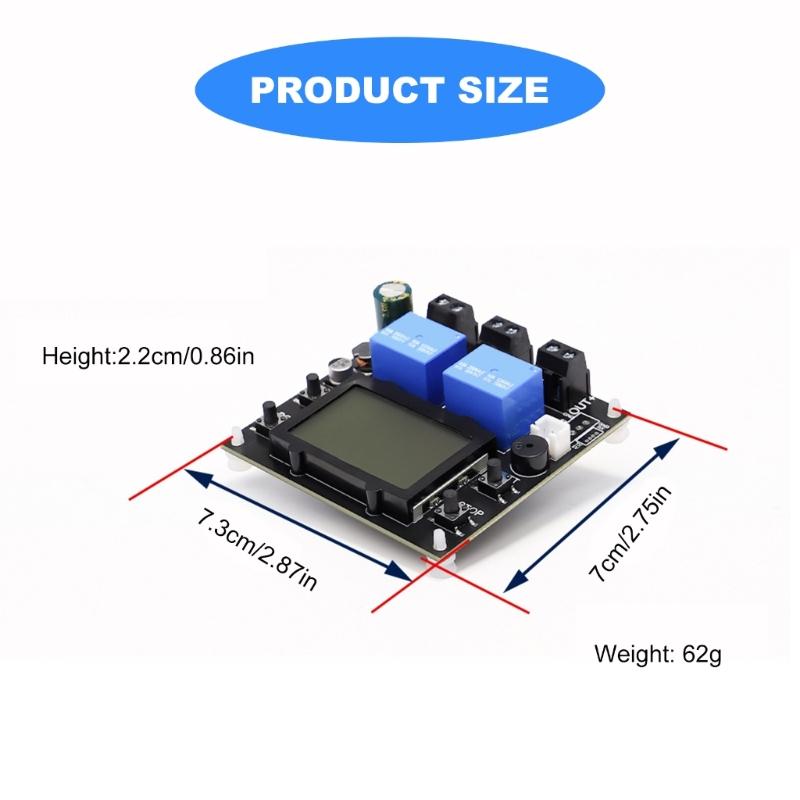 Automatic Low Voltages Cutoff Switcher DC10V 110V With Relays LCD Display 10A Protections For Leads Acid Lithium Battery