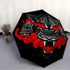 1pc Tiger Flames Automatic Umbrella High Quality Canopy, Portable Folding Umbrella with, Ideal Gift for - Travel 215