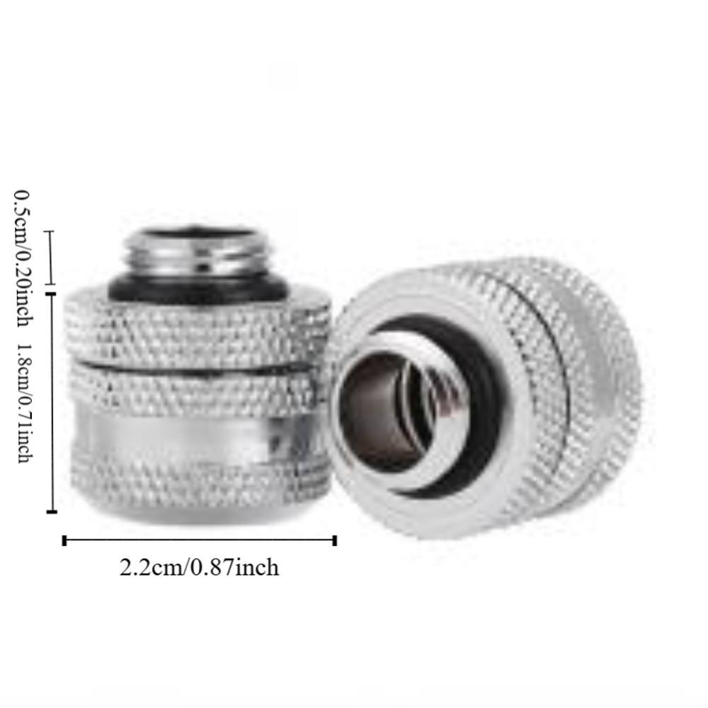 2PCS Silver/Black Compression Fitting OD 14MM Water Cooling System Water Cooling Build