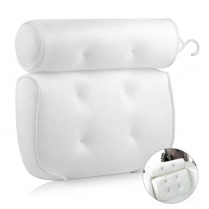 SPA Bathtub Pillow, Quick Drying Bathtub Pillow, Used for Neck and Back Support, with Anti Slip Suction Cup Bathtub Pad