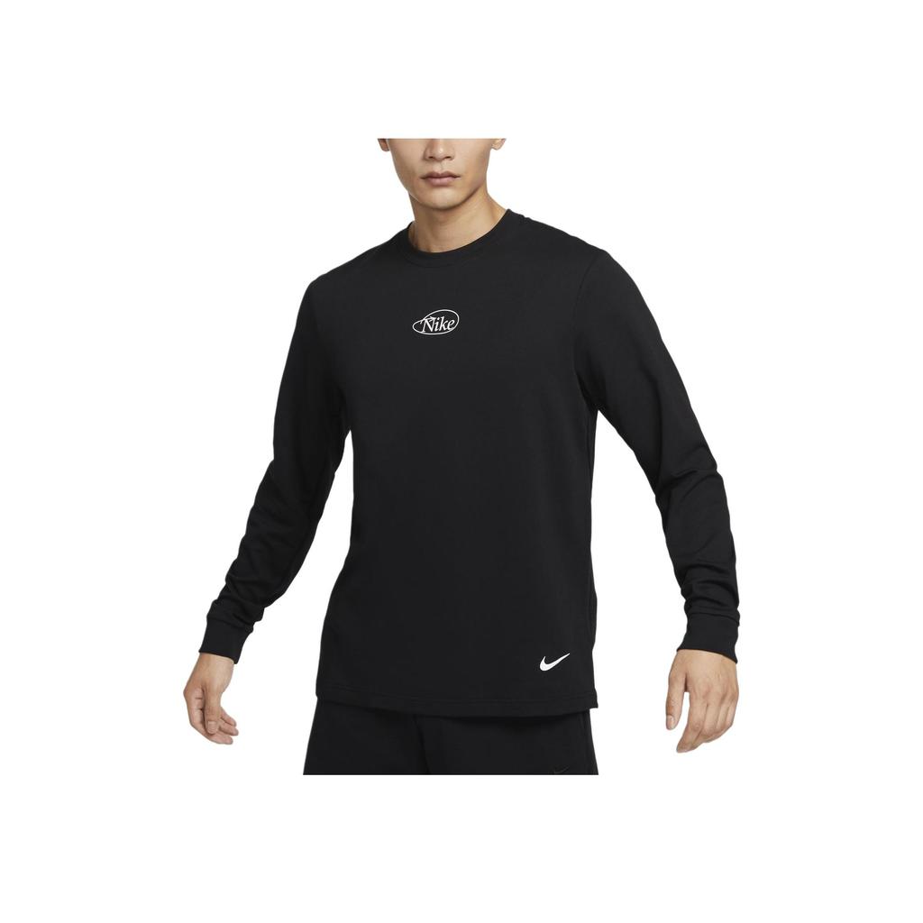 Nike T-shirt à Manches Longues à Col Rond Respirant à Séchage Rapide Logo Dri-Fit Principal Homme Hauts Noir HQ4736010