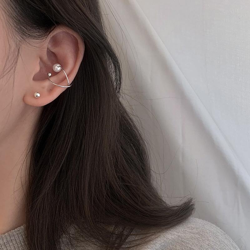 1pcs Ear Cuff Cross Clip Pearl Earrings Fake Piercing Earcuffs For Women Earcuff Earings No Hole Jewerly Earcuff
