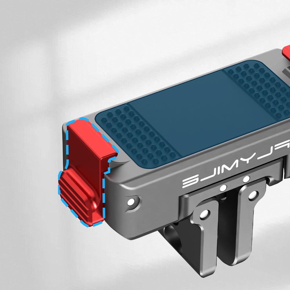 FLYMILE Für DJI Osmo Action 6 / Nano Magnetische Schnellwechselhalterung 360° Drehbar Aluminiumlegierung Basis Doppelanschluss-Design