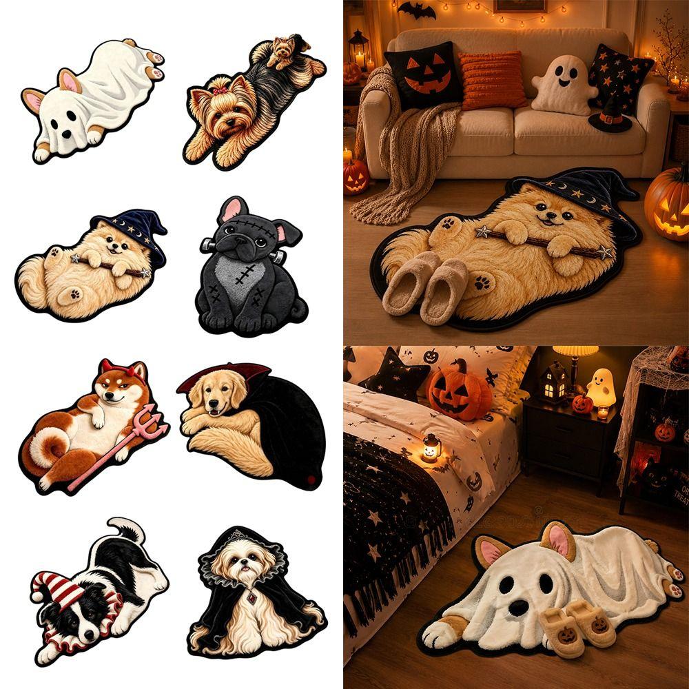 Decorative Carpet Dog Shaped Rug Special-shaped Entryway Mat Cute Animal Floor Mat  Bedroom Decor