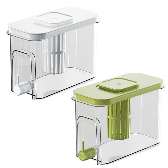 4L Drink Dispenser with Faucet Gallon Water Container for Fridge Ice Tea Pitcher