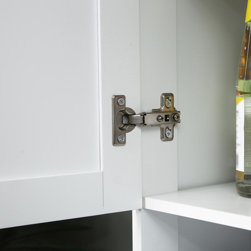 Country-Style Wooden Kitchen Pantry Cabinet with Cabinets and Drawer. 101x39x180cm. White