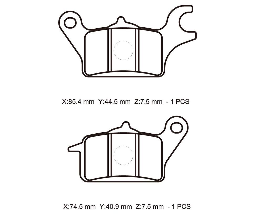 NTB A61-019KN Brake Pads, Mainly for Kawasaki Cars, Z125 PRO, etc