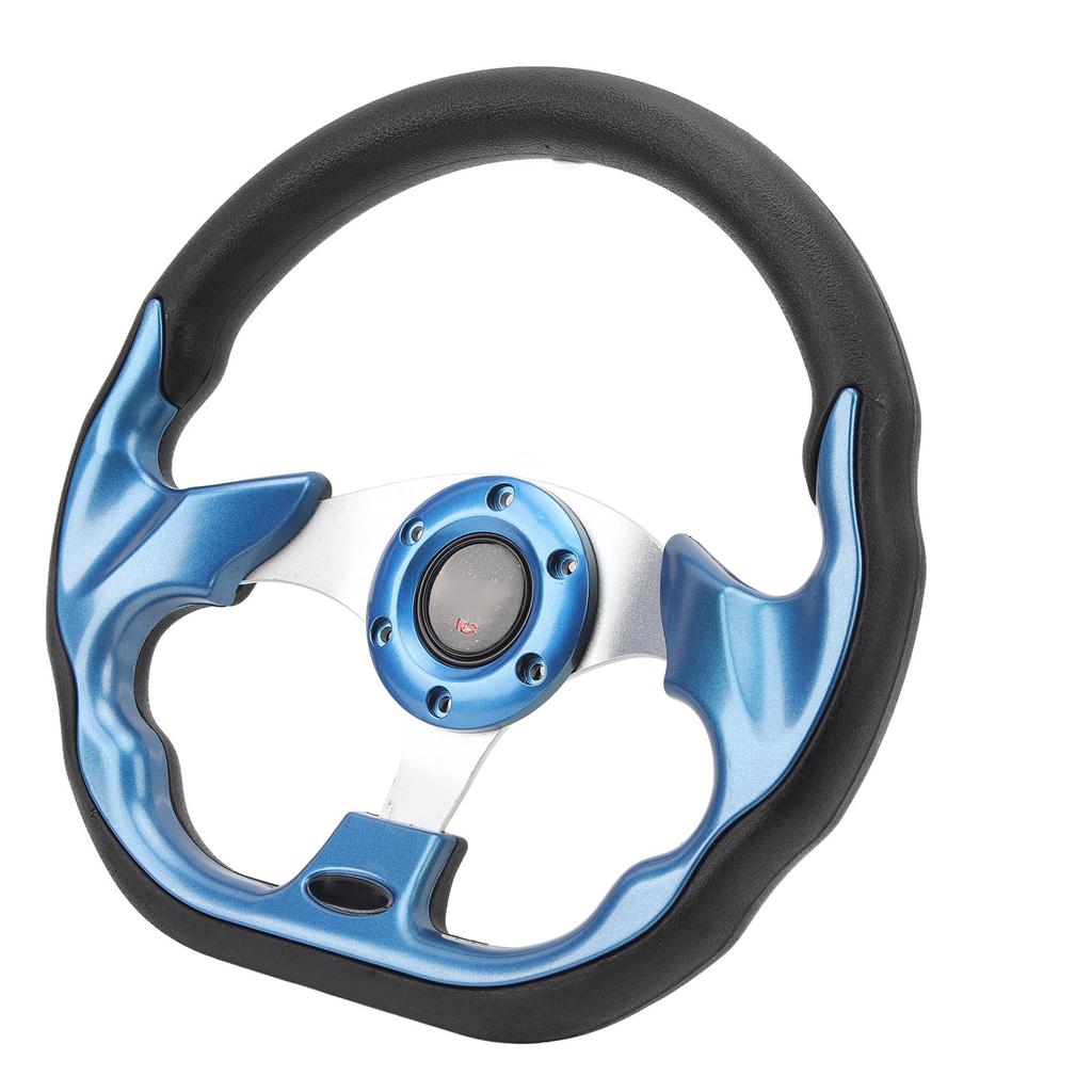 12.5 Inch Golf Cart Steering Wheel Universal 6 Holes Steering Wheel Replacement for E‑Z‑GO TXT & RXV Blue
