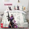 Gaming Valorant Beding Set Single Twin Ful Quen King-Sized Dimensionsd Dimensions Bed Linen Set Aldult Kid Bedrom Duvetcover Sets 3D Print Anime 039