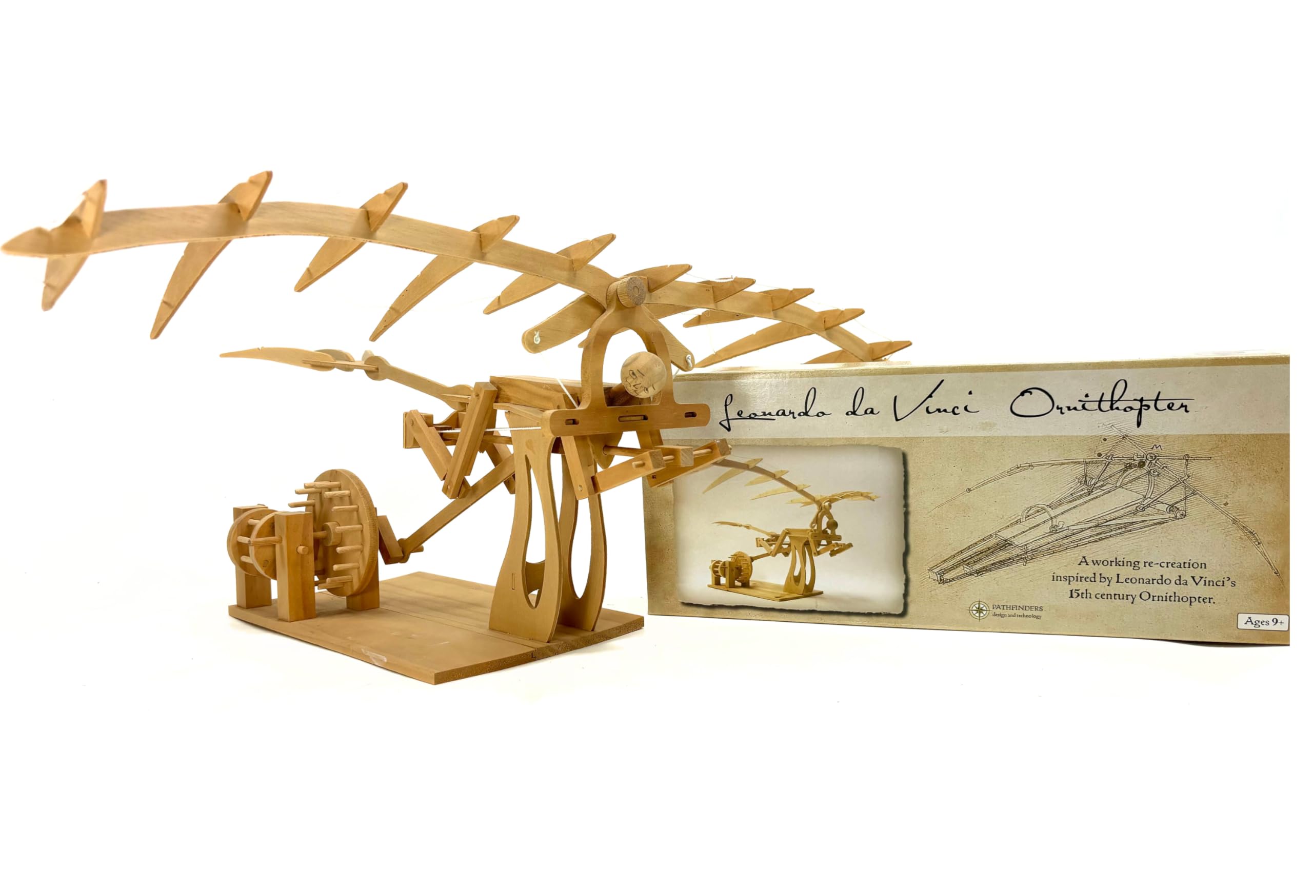 

Aozora Leonardo da Vinci Wooden Scientific Model Flapping Bird Airplane