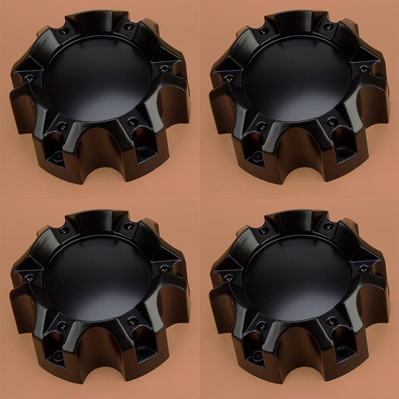 

4 шт. Универсальные центральные колпаки на ступицу колеса автомобиля, 6 отверстий, Защита дисков, Матовый черный