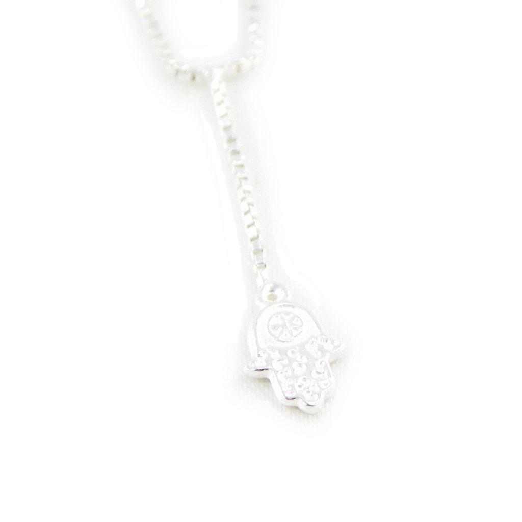 Les Trésors De Lily [E9599] - Chaîne Cheville Argent 'Fatma' argenté - 10 mm