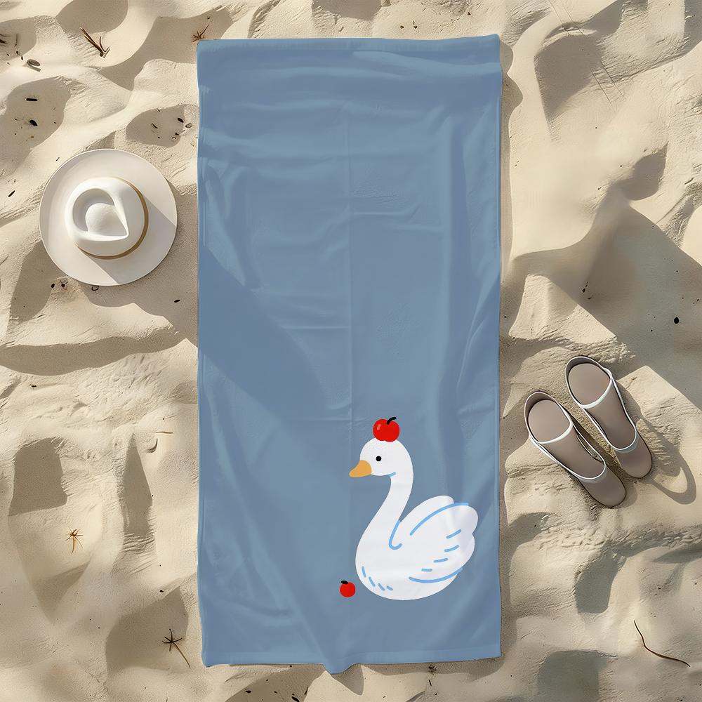 Cartoon Funny Big Goose Towel For Swim Yoga Gym Quick Drying Soft and Skin-friendly Beach Towels All-Season