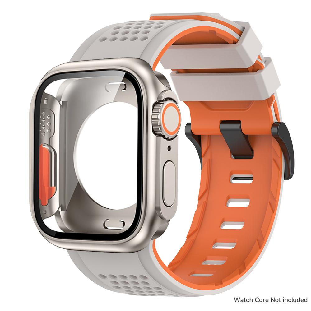 Case+Silicone Strap for Apple Watch Band Ultra 3 49mm 46 45 44 41mm Protective Case Bracelet for Iwatch 11 10 9 8 7 6 54 SE3