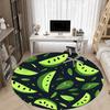 1pc Watermelon Pattern Office Round Rug, Carpet for Office, Gaming, Lightweight Round Floor Mat Yy260205068