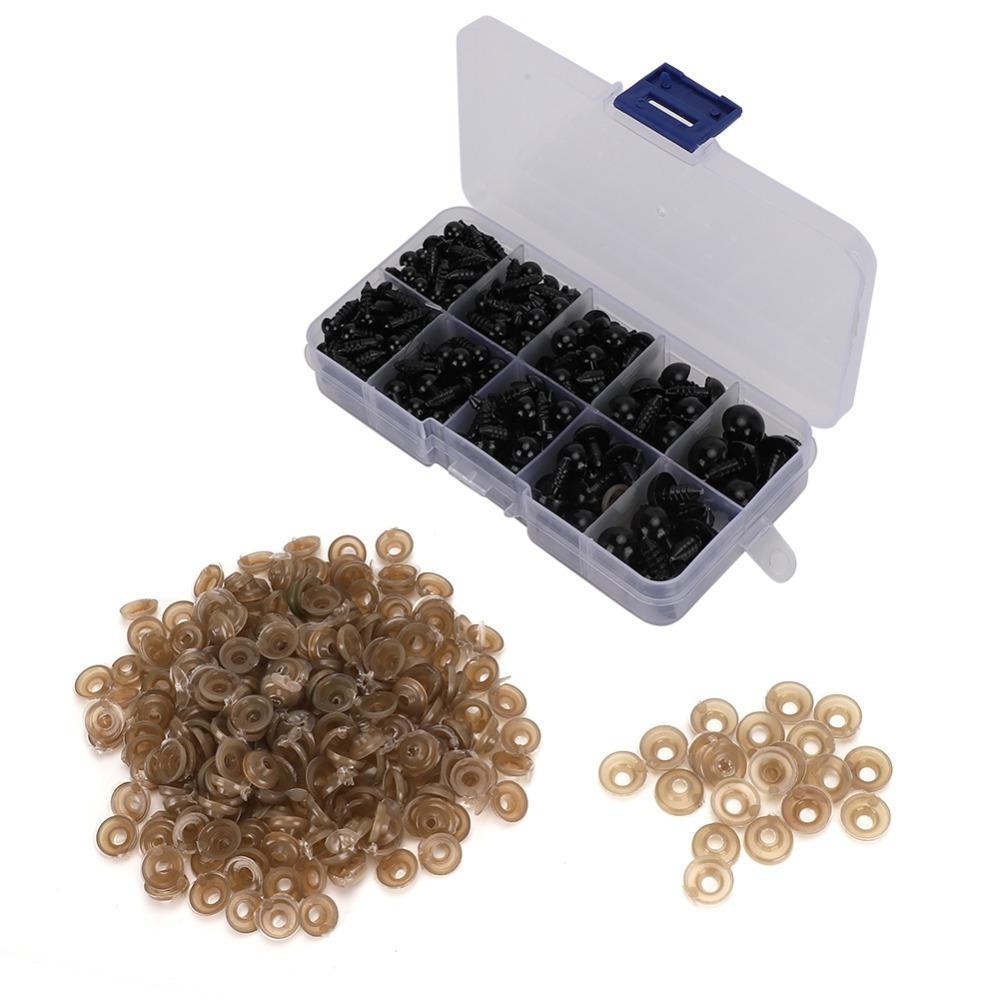 240pcs With Washers Safety Eyes Black Bear Making Supplies  Crochet Animal Crafts