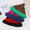 Creative and cute Christmas wool hat female autumn and winter funny cartoon handmade warm ear protection hat pullover hat tide