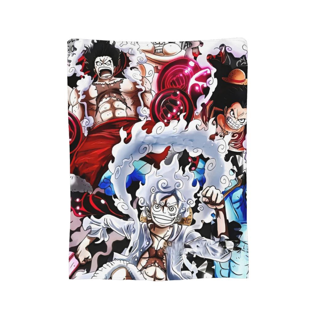 Luffy Anime Manga Coral Fleece Plush Throw Blanket Zoro Blanket for Home Couch Super Warm Bedding Throws,