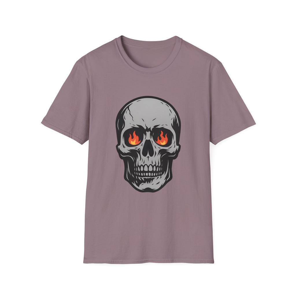 Unisex Softstyle T-Shirt Skull Fire Death Dark Gothic
