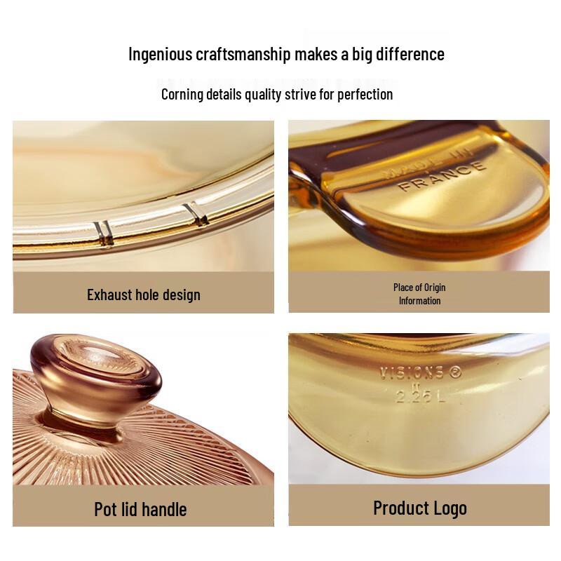 Corning Visions Crystal Clear Glass Soup Pot