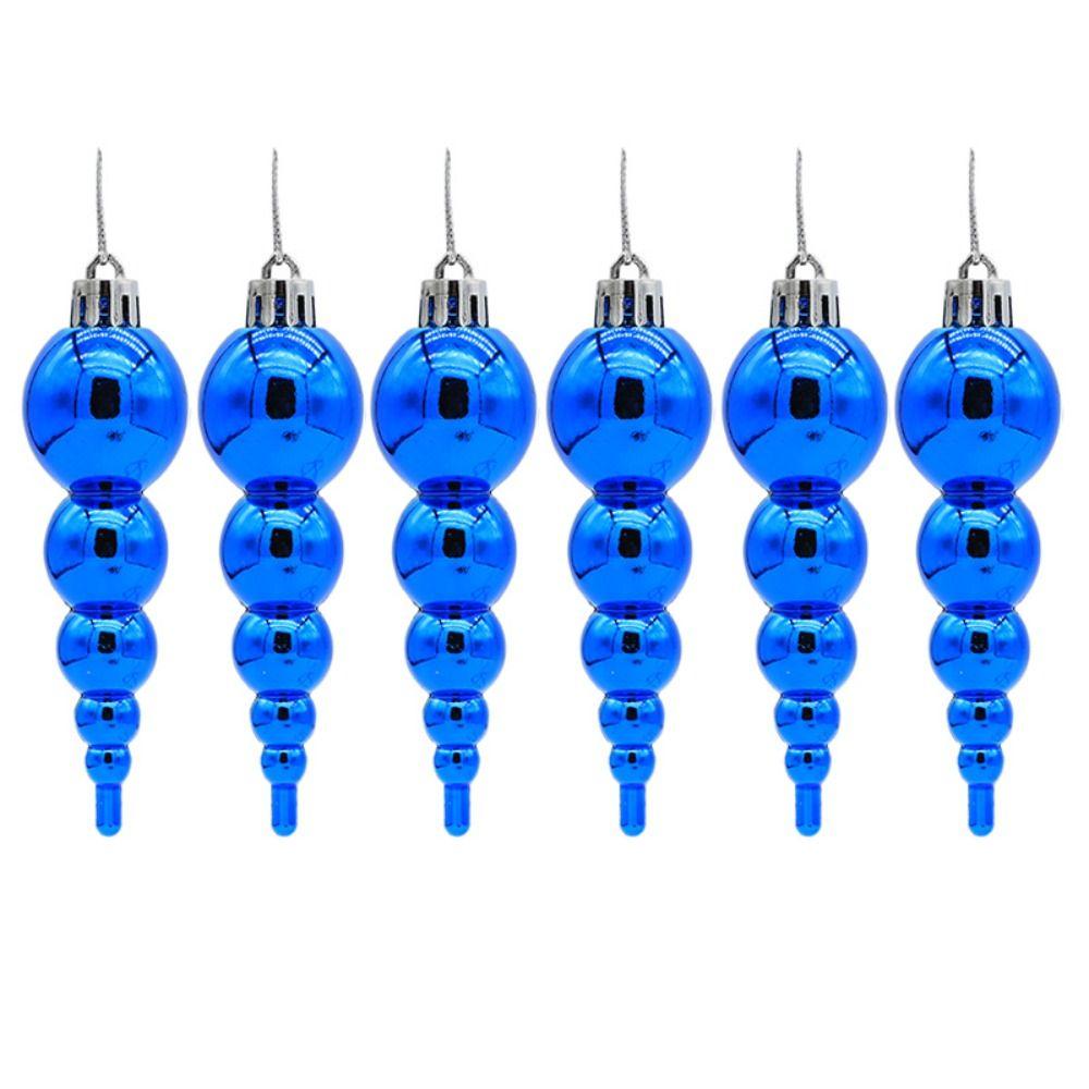 6pcs Painted Christmas Gourd String Pendant Reusable Xmas Tree Ornaments  Wedding Party