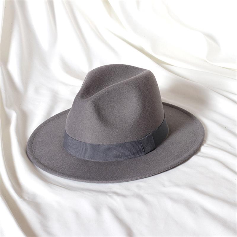 Skórzany Różowy Kapelusz Fedora z Szerokim Rondem Jazzowy Kapelusz Jesień/Zima Klasyczny Elegancki Kapelusz Panama Kapelusz Dżentelmena Sombrero