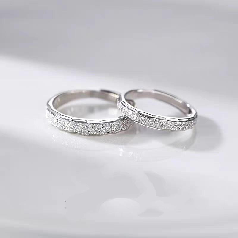 Starry Sky Couple Rings Adjustable Open Design Non Tarnish Minimalist Band Gift For Boyfriend Girlfriend Jewelry