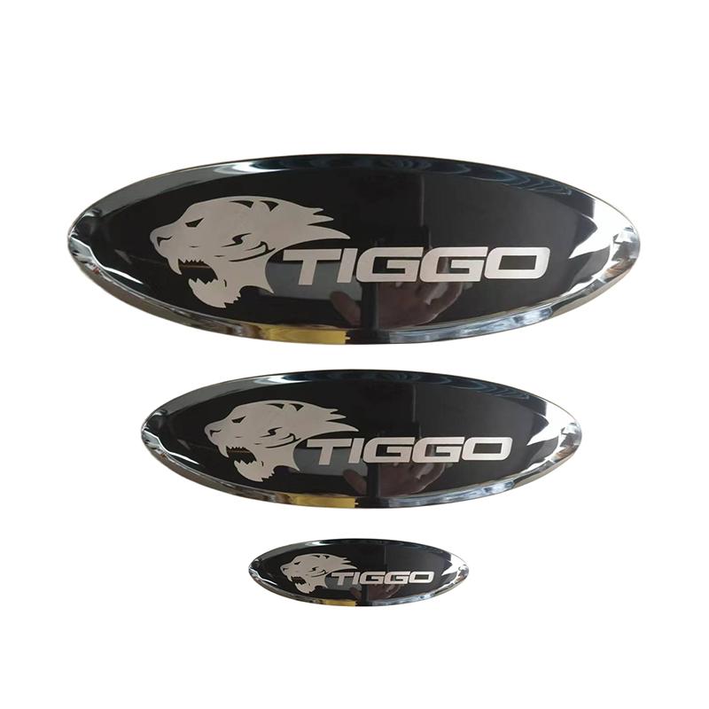 YEHUA Chery Tiggo 2 Tiggo 4 Chery Tiggo Logo Chery Tiggo 7 8 Pro Black Badge Tiger Head Logo Grill Hood Sticker 2013-2025 NN2