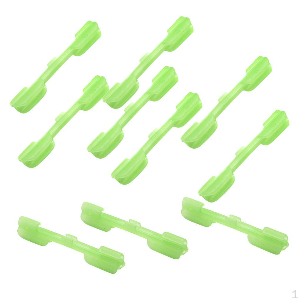 10PCS Fluorescent Glow Clip Fishing Float Rod Glowing
