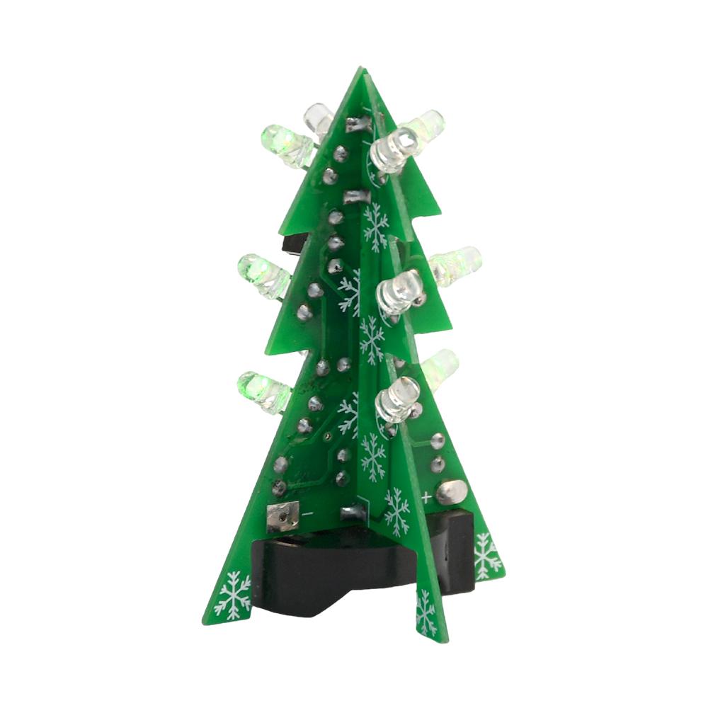 Kit de Árbol de Navidad LED Intermitente DIY Práctica de Soldadura Ciencia Electrónica Kit de Ensamblaje con PCB y Luces LED