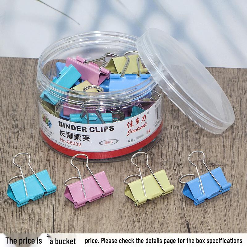 Black Metal Long Tail Swallowtail Clips - Morandi Color Palette