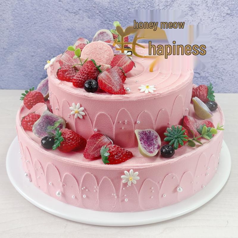 2025 Europäisches zweistöckiges Obstkuchenmodell für Ausstellungszwecke