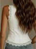 2025 Suede Velour V-neck Tank Top - European & American Style for Women