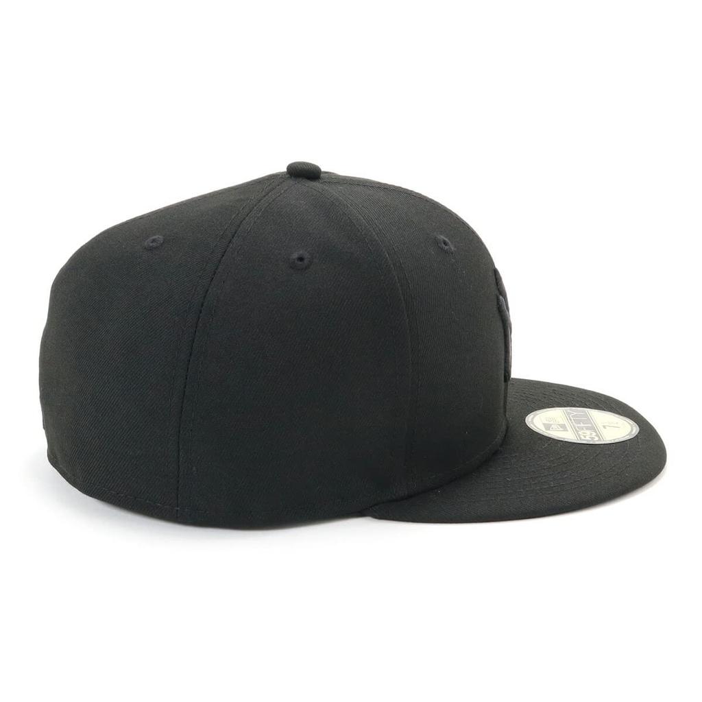 New Era MLB New York Yankees NY Size 7 5950 NEYYAN BLK 25J Black/Black Cap, 1/8, BLK,