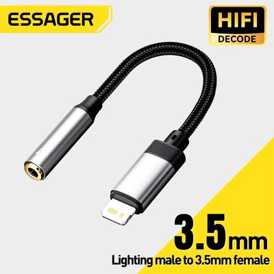 Essager Tip C - 3,5 mm Kulaklık Girişi AUX USB C Kablosu Kulaklık Adaptörü iPhone15 Huawei Xiaomi Samsung OPPO Macbook iPad