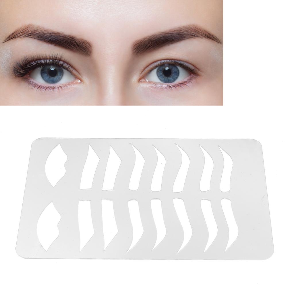 Brow Lips Template Reusable Bendable Eyebrow Lip Eyebrow Grooming Stencils for Tattoo Artists