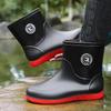 Men Rain Boots Non-slip Light Hiking Rain Shoes Slip On Waterproof Outdoor Leisure Rubber Fishing Shoes Work Water Shoes