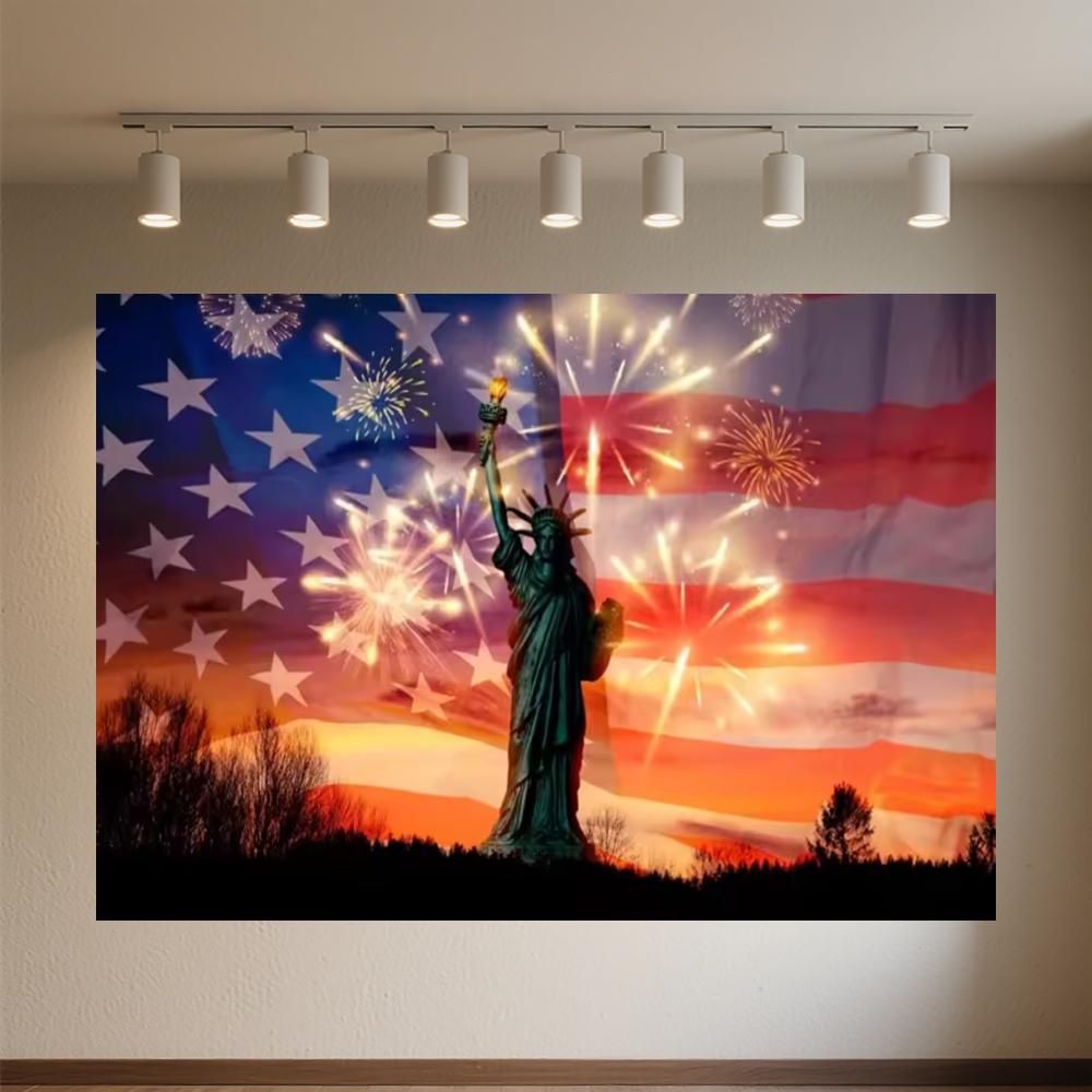 US July 4 Independence Day Background Celebration USA Flag 4th of July Independence Day Portrait Banner Decor Background Photo