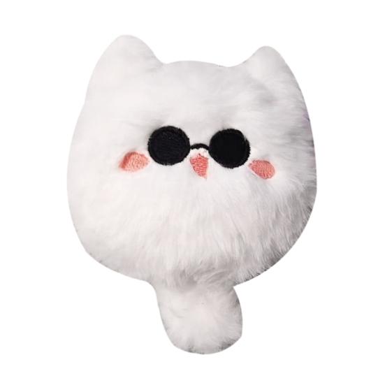 

WhiteCat плюшевая кукла-брелок с подвеской, милая аниме-фигурка котенка, плюшевые декоративные мягкие игрушки-куклы, брелки, подвески, украшение для рюкзака белый