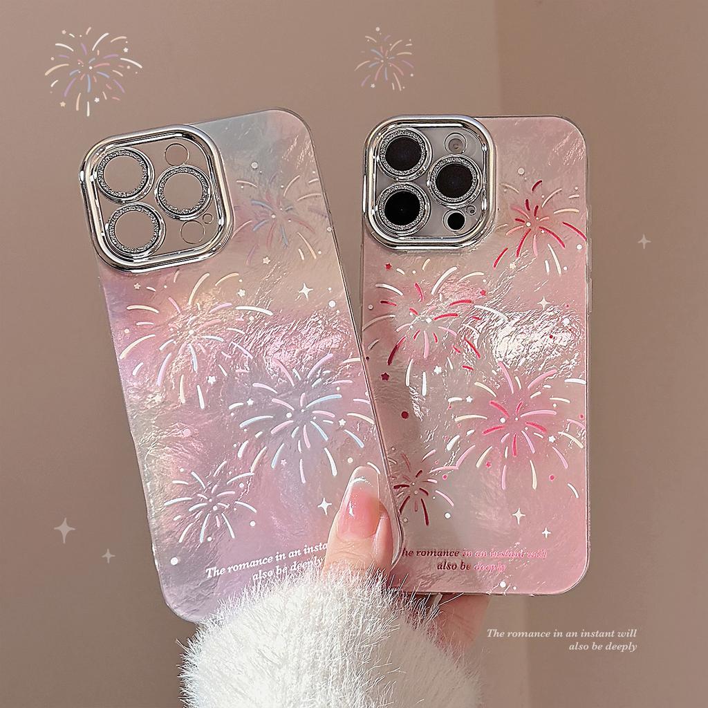 New Year's fireworks smudge suitable for Apple 16 mobile phone case iphone15promax dream 14 all-inclusive 13 glitter 17