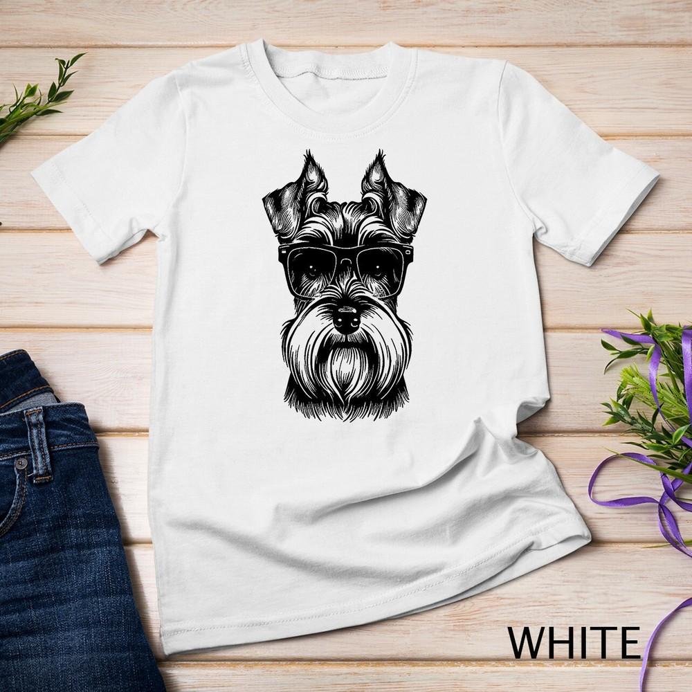 

Miniature Schnauzer Miniature Schnauzer dog with sunglasses Unisex T-shirt M